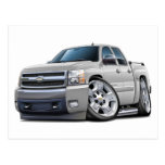 Chevy Silverado Dualcab White Truck Post Cards
