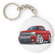 Chevy Silverado Red Extended Cab Keychains