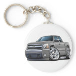 Chevy Silverado Silver Extended Cab keychains
