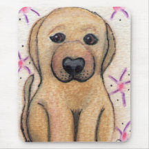 Chewy Baby Yellow Lab Puppy Dog Mousepad