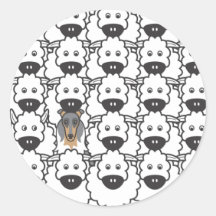 Chez les moutons adhésif rond