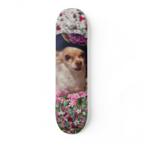 Chi Chi in Flowers  - Chihuahua Puppy in Cute Hat Skate Boards