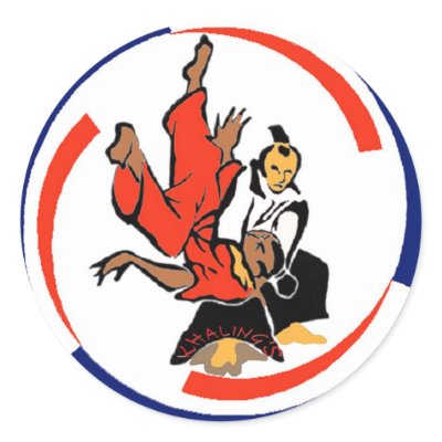 Chi in Aikido Round Stickers by khaling