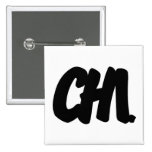 CHI Letters Pinback Buttons