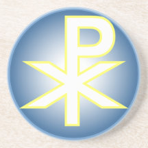 Chi Ro Christian Drink Coaster