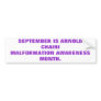 CHIARI AWARENESS BUMPER STICKER