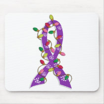 Chiari Malformation Christmas Lights Ribbon Mouse Pads