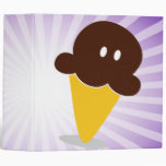 chibi chocolate ice cream cone notebook vinyl binder