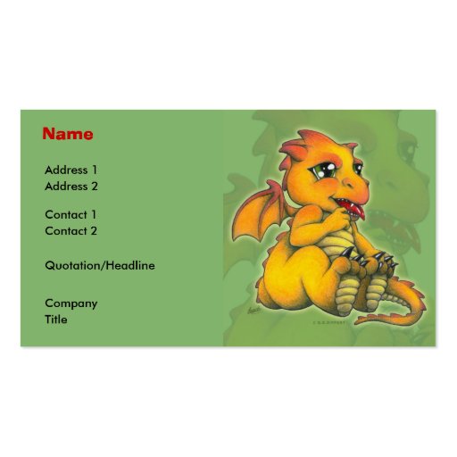 Chibi Dragon Business Cards