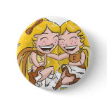 Chibi Gemini (distressed) Pin