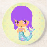 chibi magical mermaid 1 beverage coaster