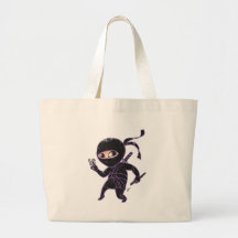 Chibi Ninja (distressed) Tote Bags