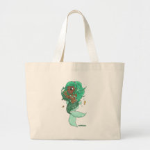 Chibi Pisces (distressed) Tote Bags