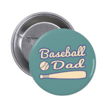 Chic and Cool Baseball Dad Pinback Button