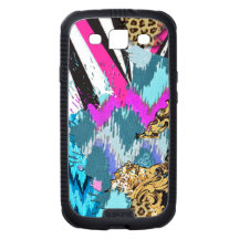 Chic aztec pink teal zebra stripes leopard pattern