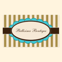 Chic Boutique Designer Business Cards: aqua business cards