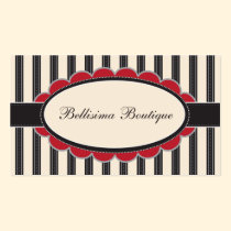 Chic Boutique Designer Business Cards: crimson business cards