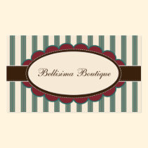Chic Boutique Designer Business Cards: teal/mauve business cards