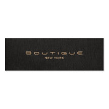 Chic Boutique Faux Black Linen Business Card