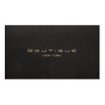 Chic Boutique Faux Black Linen Business Card