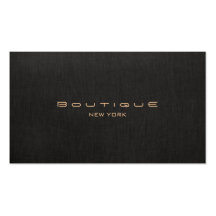 Chic Boutique Faux Black Linen Business Card