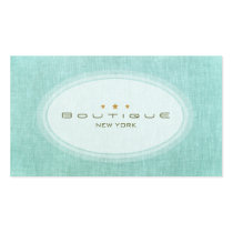 Chic Boutique Simple Turquoise Blue Linen Look business cards