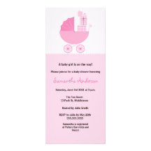 Chic Carriage Baby Shower Invitation - Girl