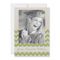 Chic Chevron Graduation Personalized Invitations