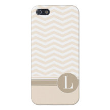 Chic Chevron Monogram | blush iPhone 5 Cover