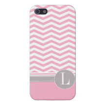 Chic Chevron Monogram | pink Case For The iPhone 5