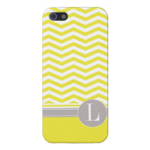 Chic Chevron Monogram | yellow Case For The iPhone 5
