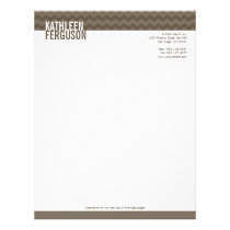 Chic chevron pattern ash grey two tone stylish letterhead
