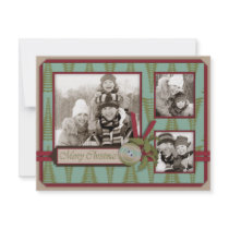 Chic Christmas Photo Card A2 Custom Invitation