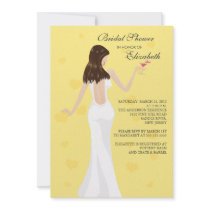 Chic Cocktail Bride Bridal Shower Invitation Yello