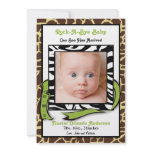 Chic Contemporary Animal Print Baby Announcement 2