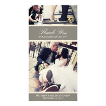 CHIC CREAM GRATITUDE | WEDDING THANK YOU CARD PERSONALIZED PHOTO CARD