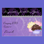 CHIC CUPCAKE Business Card  GLAM LAVENDER Damask business cards