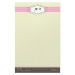 Chic Deco Baby Pink Customized Stationery