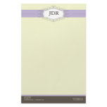 Chic Deco Lilac Customized Stationery