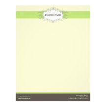 Chic Deco Lime Customized Letterhead