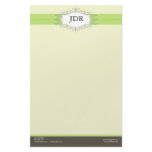 Chic Deco Lime Customized Stationery