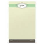Chic Deco Mint Customized Stationery