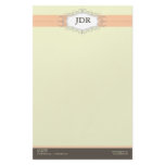 Chic Deco Peach Customized Stationery