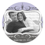 Chic Deco Save the Date Announcement Seal : lilac stickers