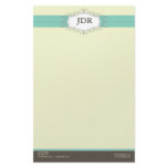 Chic Deco Teal Customized Stationery