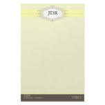 Chic Deco Yellow Customized Stationery