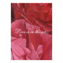 Chic elegant red roses wedding invite