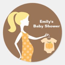 Chic Fall Mom-to-Be Stickers