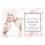 Chic Floral Photo Graduation Announcement invitations