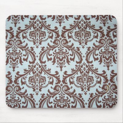 Chic French Blue Fabric Mouse Pad by kimfranzese